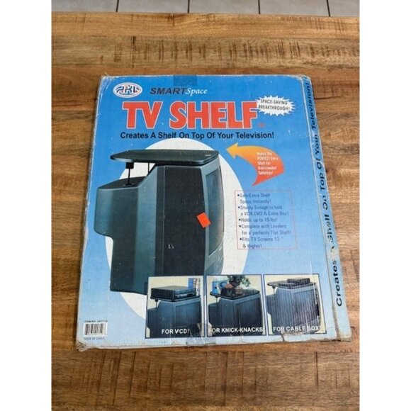 Vintage TV Monitor Top Shelf Smart Space Saver Rare Great For VCR 201712 NIB NOS - Picture 5 of 7